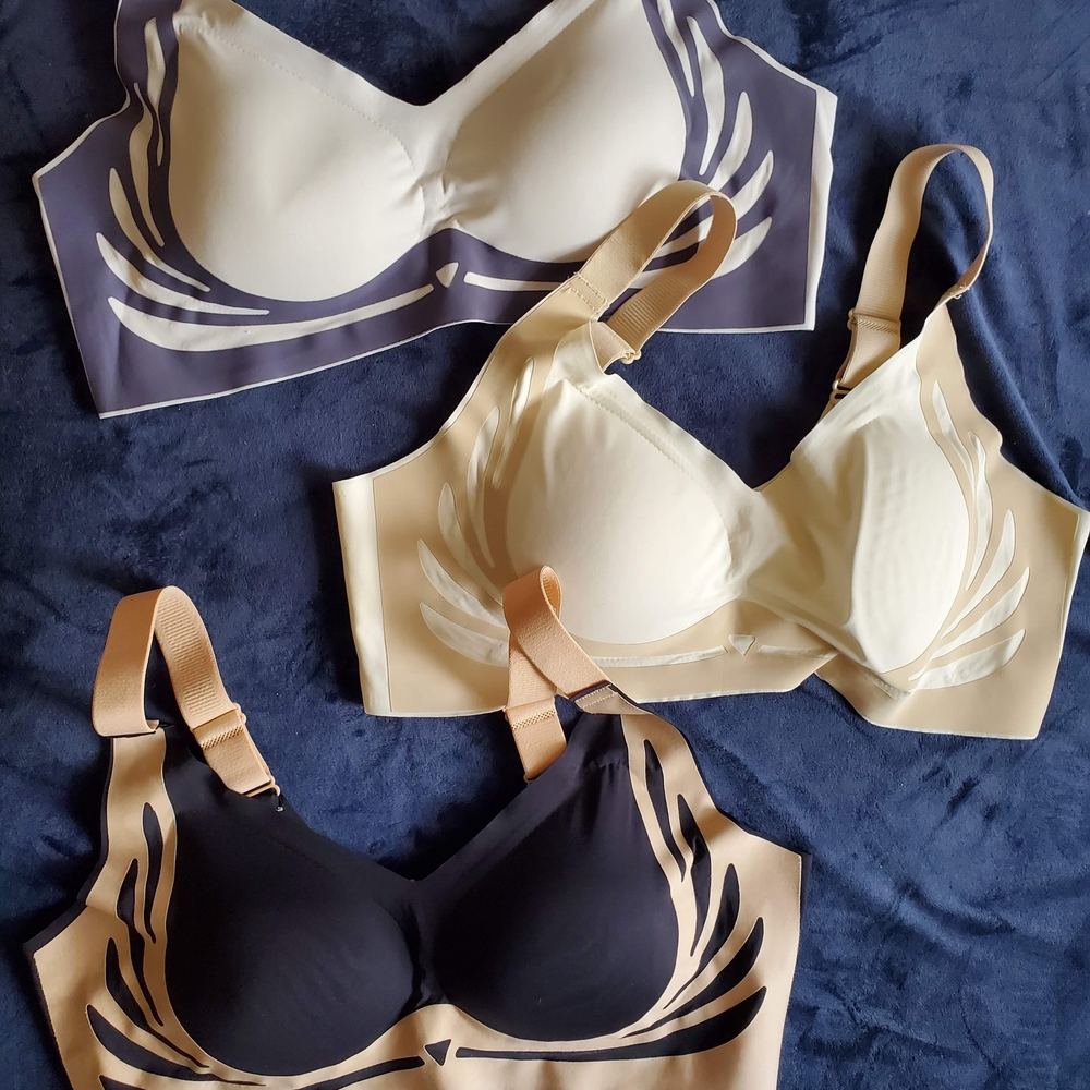 Stylish Women's Bra Set - Black, Cream, Tan
